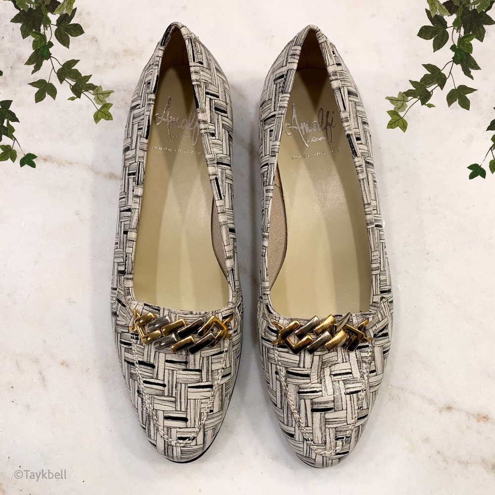 NEW Amalfi by Rangoni Oste Snake Skin Work Loafers